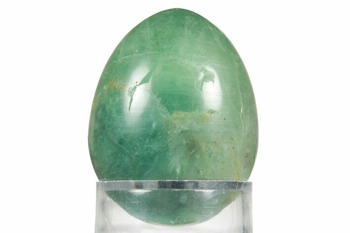 Polished Green Fluorite Egg - Fluorescent! #362788